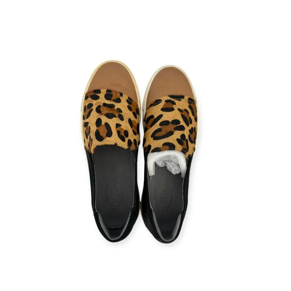 NIB Chocolat Blu MOVE size 9.5 Leopard Calf-Hair‎ Slip-On Sneaker mobwife boho